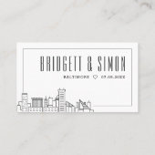 Baltimore Bruiloft | Plaats kaarten voor en achter Plaatskaartje (Achterkant)