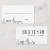 Baltimore Bruiloft | Plaats kaarten voor en achter Plaatskaartje (Voorkant / Achterkant)