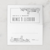 Baltimore Bruiloft | Tabelnaam Kaarten plaatsen Plaatskaartje (Buitenkant ongevouwen)