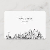 Baltimore Bruiloft Traditionele RSVP Maaltijden Op Informatiekaartje (Achterkant)