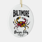 Baltimore Charm City Crab Keramisch Ornament (Rechts)