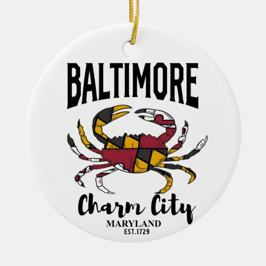 Baltimore Charm City Crab Keramisch Ornament (Voorkant)