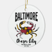 Baltimore Charm City Crab Keramisch Ornament (Links)