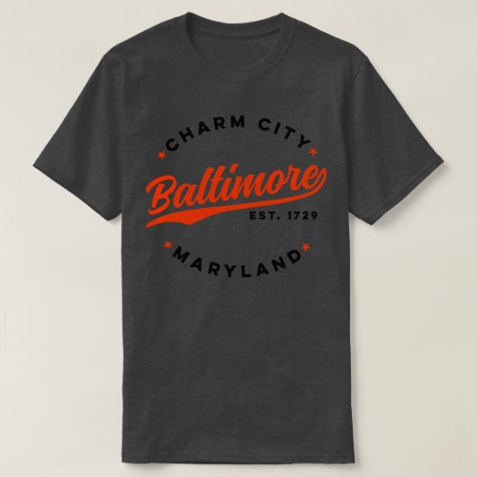 Baltimore Charm City Maryland USA 1 T-shirt (Design voorkant)