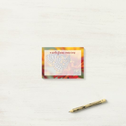 Baltimore-Checkered Butterfly Post-it® Notes (Op bureau)