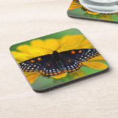 Baltimore Checkered Spot Vlinder Bier Onderzetter (Linkerzijde)