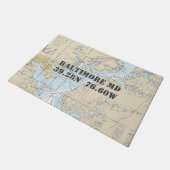 Baltimore Chesapeake ⚓ breedtegraad Nautisch Deurmat (Schuin)