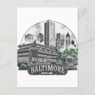 Baltimore City Maryland Verenigde Staten Briefkaart