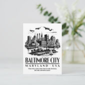 Baltimore City Maryland VS Briefkaart (Staand voorkant)