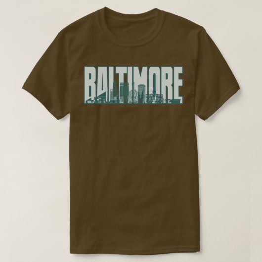 Baltimore City Skyline USA 1 T-shirt (Design voorkant)