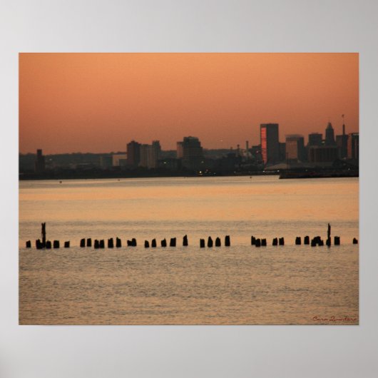 Baltimore City Sunset Poster (Voorkant)