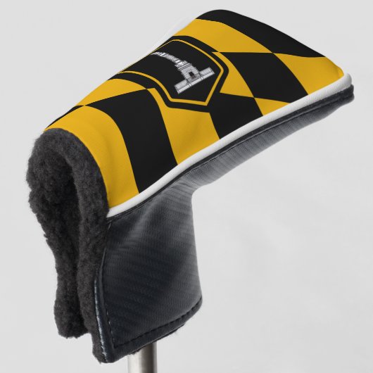 Baltimore City vlag Golfheadcover (3/4 voorkant)