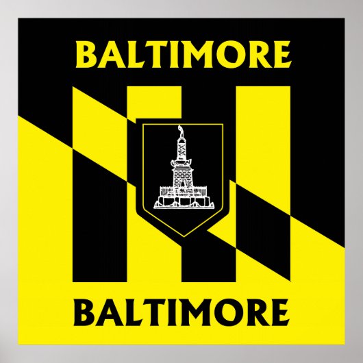 Baltimore City vlag Poster (Voorkant)