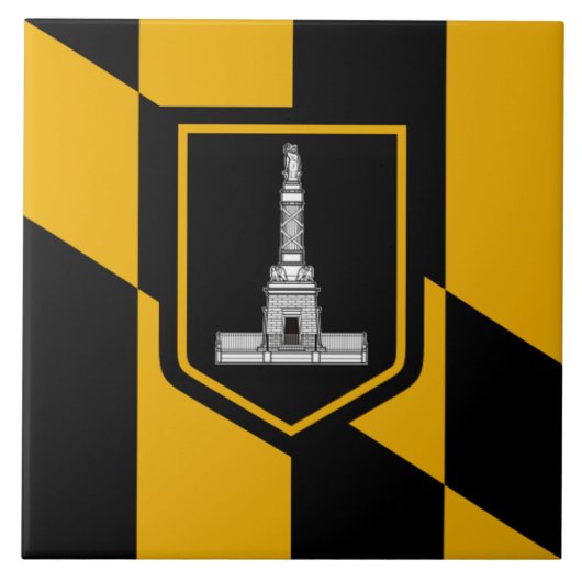 Baltimore City vlag Tegeltje (Voorkant)