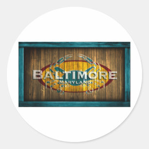Baltimore Crab Ronde Sticker