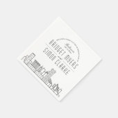 Baltimore Deco Skyline | Weddenschap Napkins Servet (Hoek)