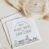 Baltimore Deco Skyline | Weddenschap Napkins Servet