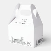 Baltimore Deco Skyline Wedding | Enkele namen Bedankdoosjes (Achterkant)
