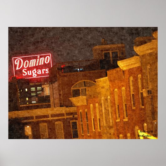 Baltimore Domino Sugars Oil Painting Poster (Voorkant)