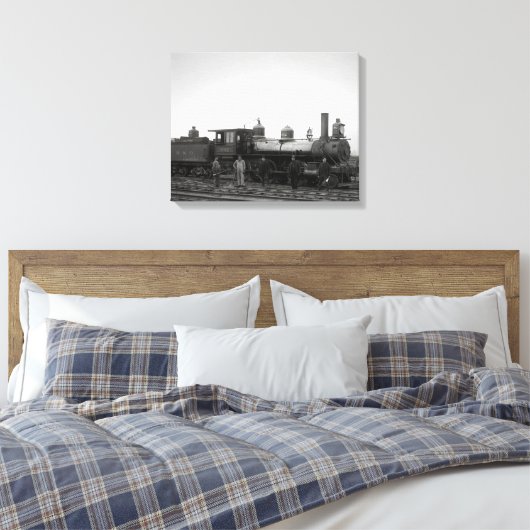 Baltimore en Ohio Spoorwegmotor # 932 Canvas Afdruk (Insitu (Slaapkamer))