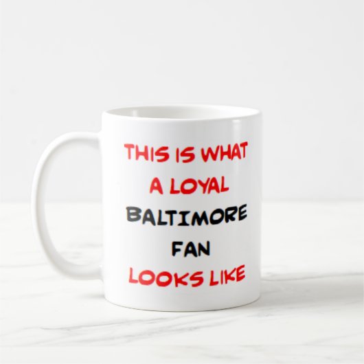 Baltimore-fan, loyaal koffiemok (Links)