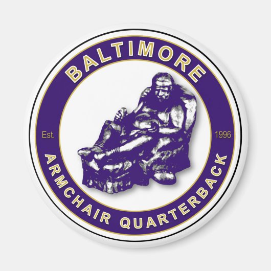 Baltimore Fauteuil Quarterback Football Magnet (Voorkant)