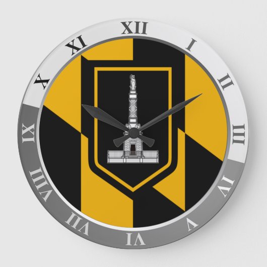 Baltimore flag Large Clock Grote Klok (Voorkant)