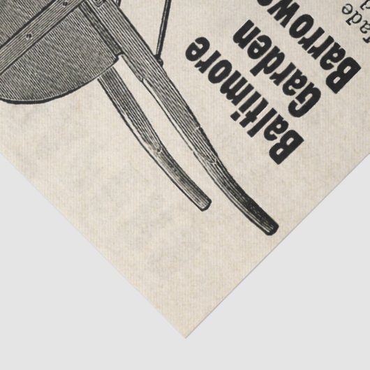 Baltimore Garden Barrows Advertisement Tissuepapier (Detail)