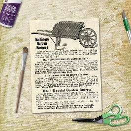 Baltimore Garden Barrows Vintage Advertentie Tissuepapier