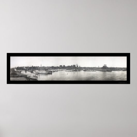 Baltimore Harbour, MD Photo 1912 Poster (Voorkant)