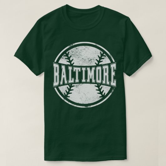 Baltimore Honkbal Team Gift T-shirt (Design voorkant)