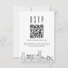 Baltimore Huwelijk QR code RSVP Kaart