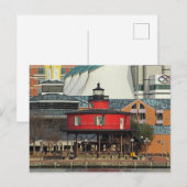 Baltimore Inner Harbor Seven Foot Knoll Lighthouse Briefkaart (Voorkant / Achterkant)