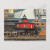 Baltimore Inner Harbor Seven Foot Knoll Lighthouse Briefkaart (Voorkant)