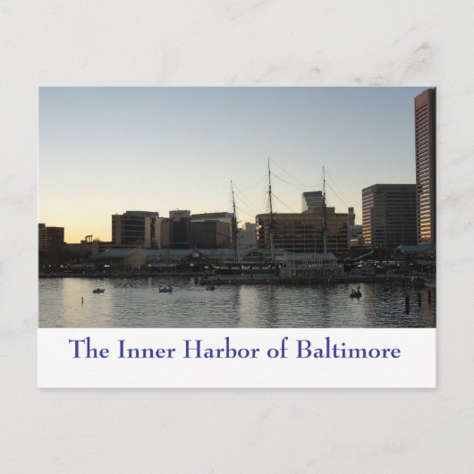 Baltimore Inner Harbour Briefkaart (Voorkant)