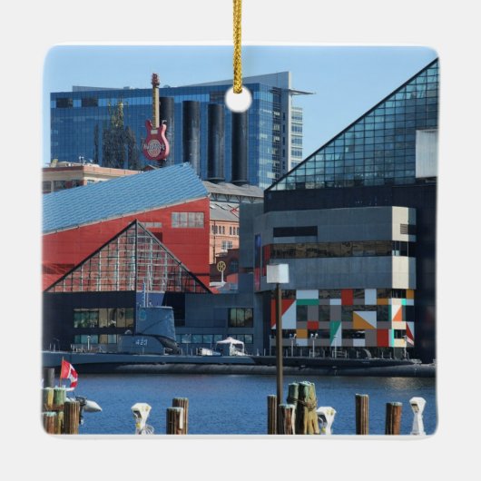 Baltimore Inner Harbour Keramisch Ornament (Achterkant)