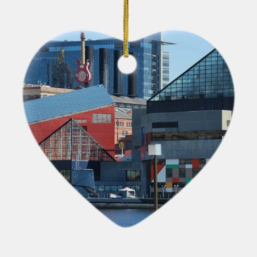 Baltimore Inner Harbour Keramisch Ornament (Achterkant)