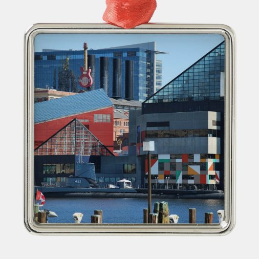 Baltimore Inner Harbour Metalen Ornament (Voorkant)