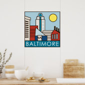 Baltimore Inner Harbour Poster (Keuken)
