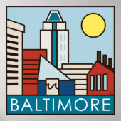 Baltimore Inner Harbour Poster (Voorkant)