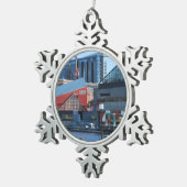 Baltimore Inner Harbour Tin Sneeuwvlok Ornament (Rechts)