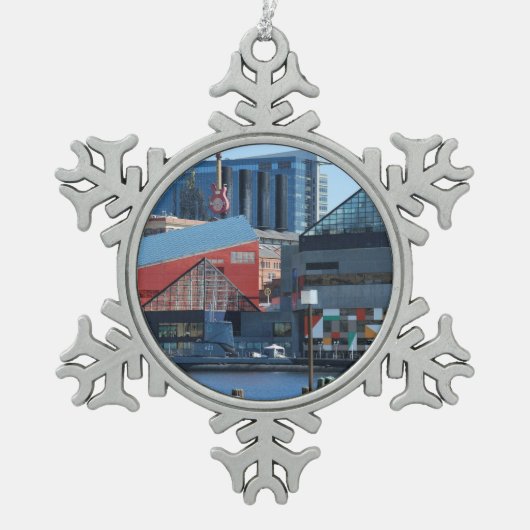 Baltimore Inner Harbour Tin Sneeuwvlok Ornament (Voorkant)
