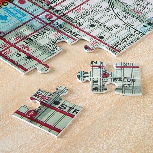 BALTIMORE kaart Legpuzzel (Zijkant)