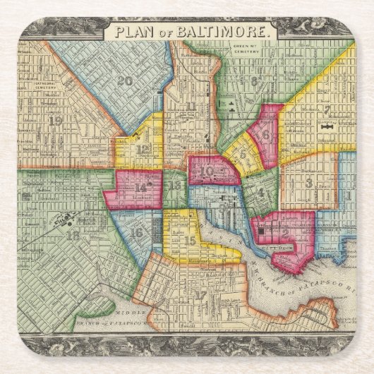 Baltimore Kartonnen Onderzetters (Voorkant)