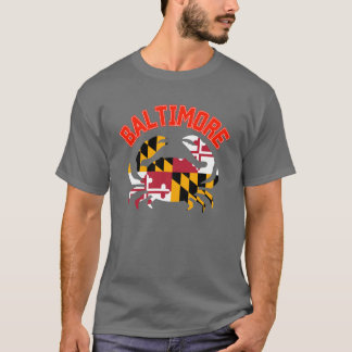 Baltimore krab met Maryland vlag voor vakantie lie T-shirt
