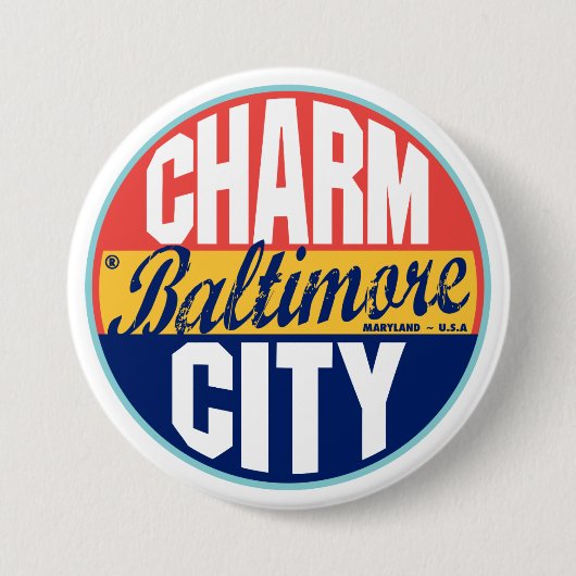 Baltimore  Label Ronde Button 7,6 Cm (Voorkant)