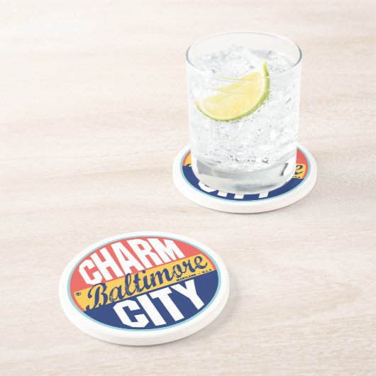 Baltimore Label Zandsteen Onderzetter (Zijkant)