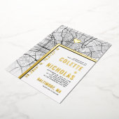 Baltimore Love Locator | Stad thema bruiloft Folie Uitnodiging (Gedraaid)