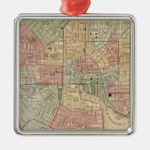 Baltimore Map door Mitchell Metalen Ornament