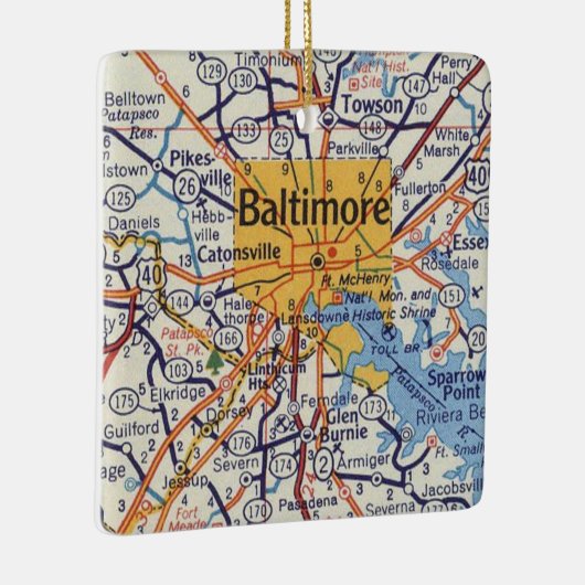 Baltimore  Map Keramisch Ornament (Rechts)